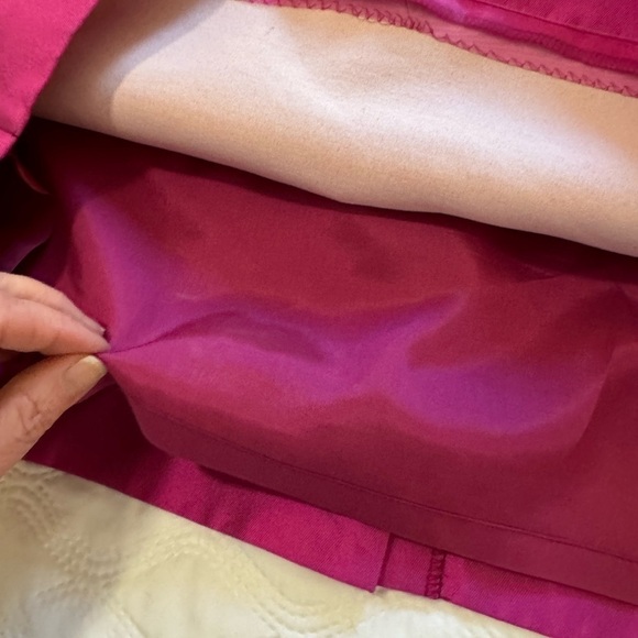 Rickie Freeman For Teri Jon Fuchia Sleeveless Formal Silk Wool Blend Dress S 10 - Picture 15 of 16